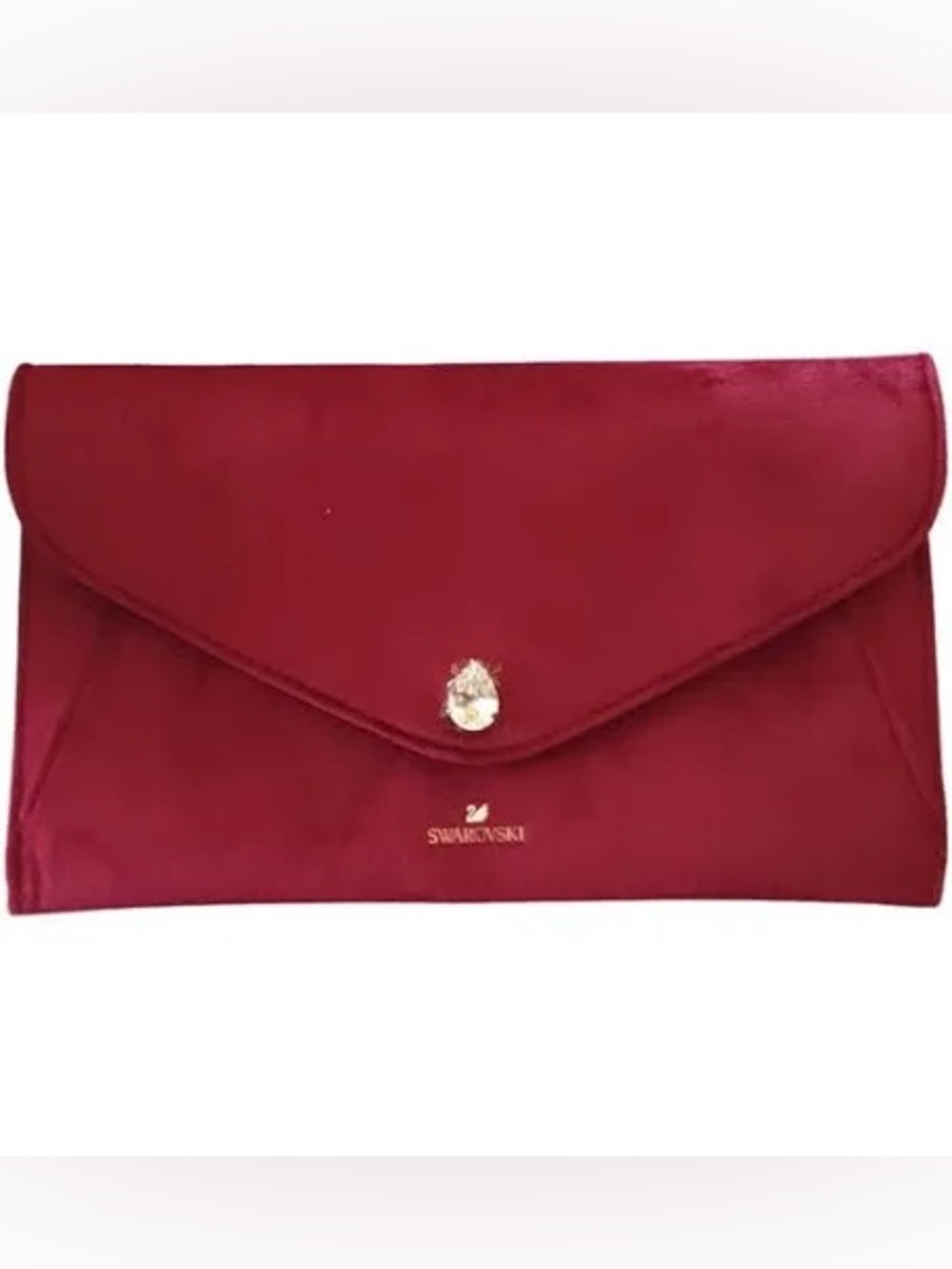 Swarovski Burgundy Envelope Holiday Clutch Purse